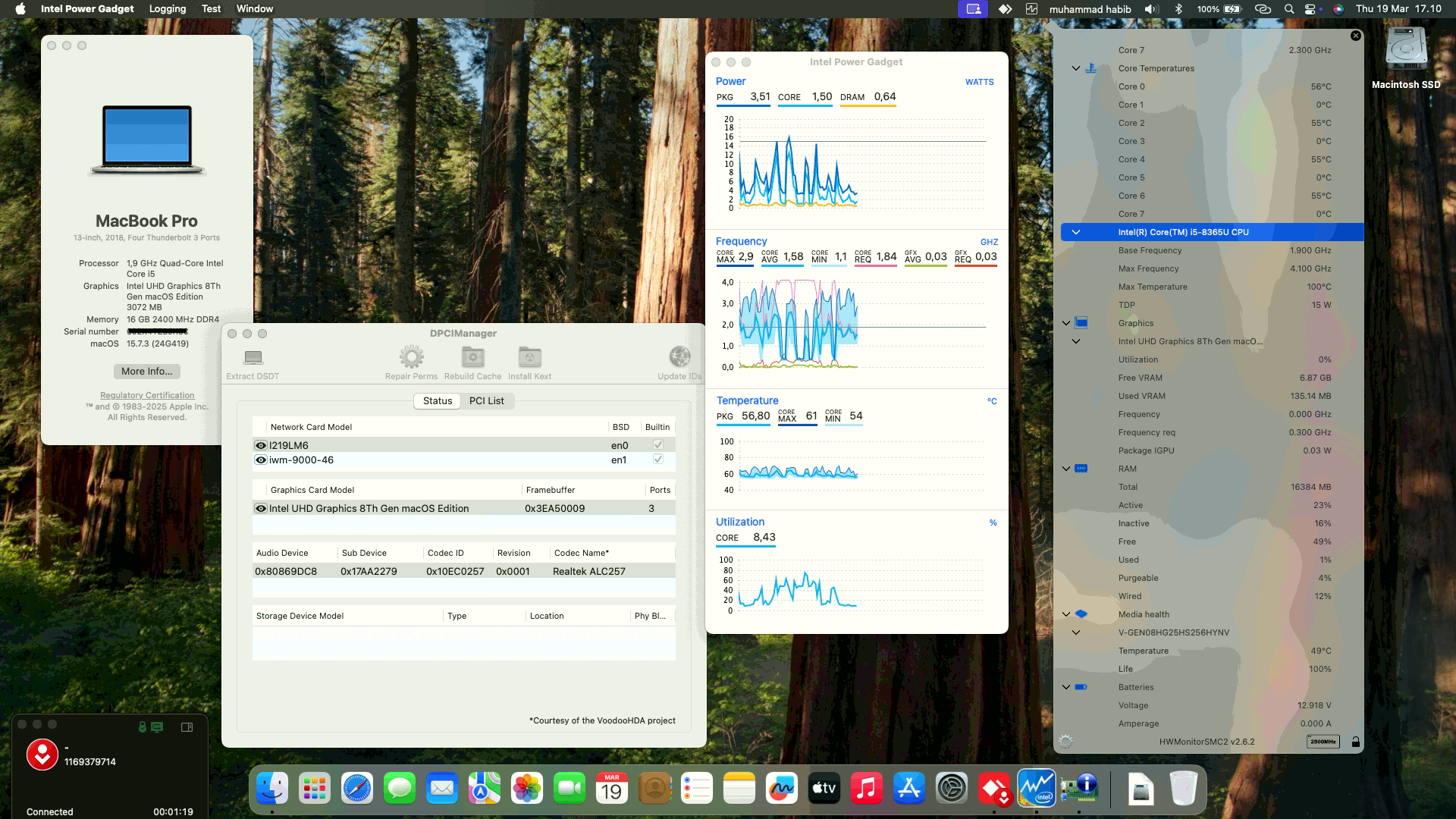 Success Hackintosh macOS Sonoma 14.5 Build 23F79 on Lenovo Thinkpad T490